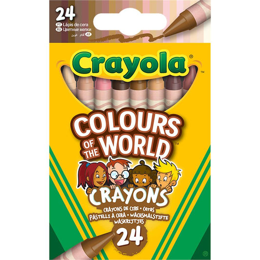 Crayola 24 Wachsmalstifte ColoursWorld Colours of the World