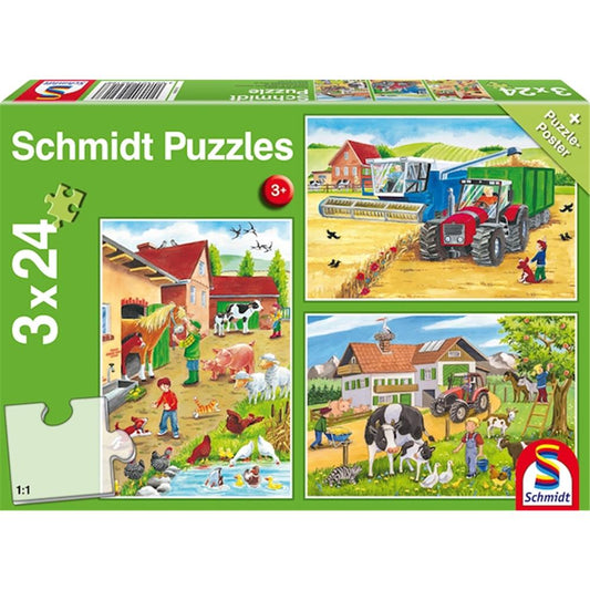 Schmidt Spiele Auf dem Bauernhof, 3 x 24 Teile