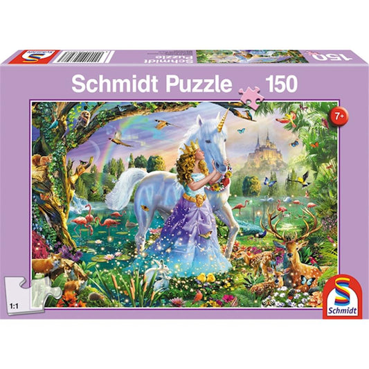 Schmidt Spiele Prinzessin mit Einhorn und Schloss, 150 Teile