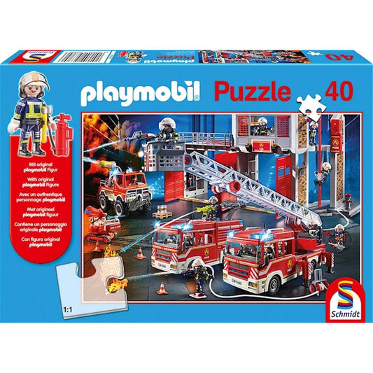 Schmidt Spiele Playmobil, Feuerwehr 40 Teile (inkl. Original-Figur)