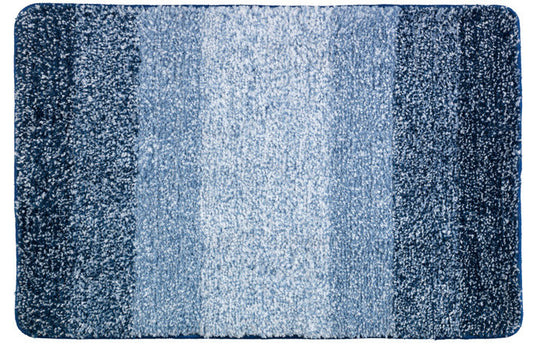 Wenko Badteppich Luso blau 90x60 cm, Micropolyester