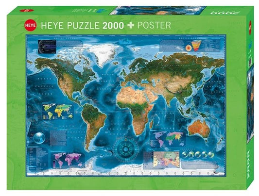 Heye Puzzle Satellite Map Standard 2000 Teile