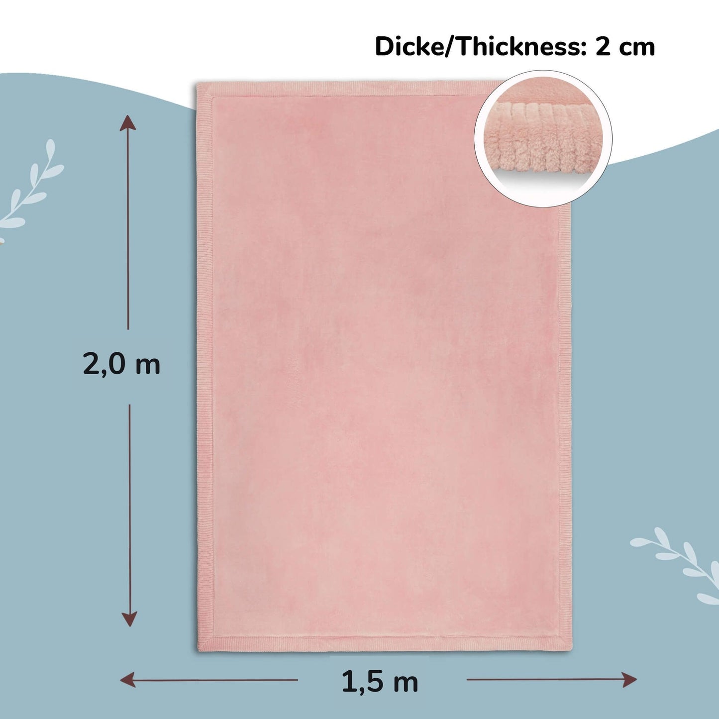 Hakuna Matte Samtmatte, Wolke, 2 x 1.5 m, Pink