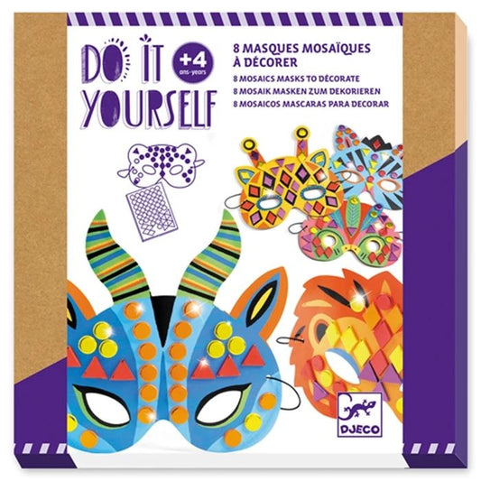 Djeco Do it Yourself - Mosaik Masken Dschungeltiere