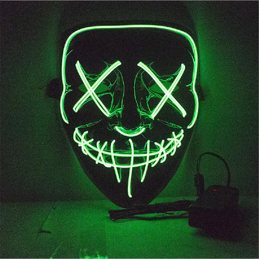 Fasnacht LED Maske grün