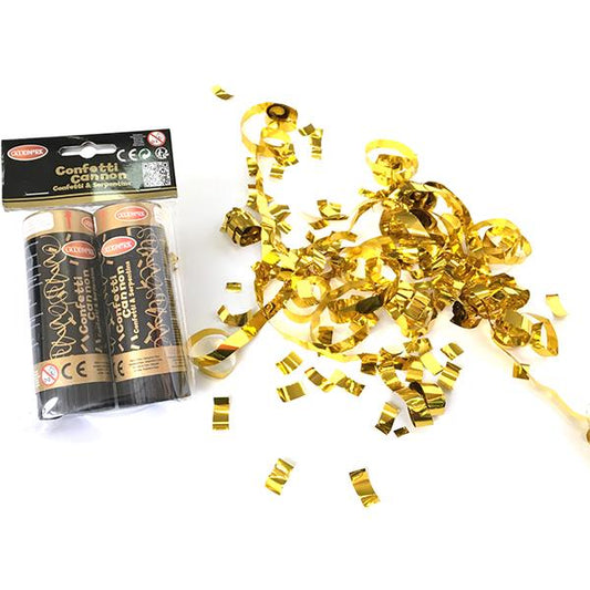 Fasnacht 2 Party Kanone, gold, 11 cm