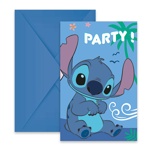 6 Einladungssets Stitch