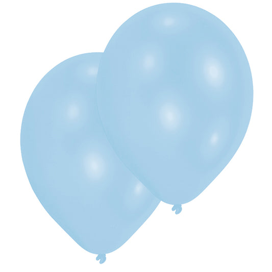 10 Ballone hellblau