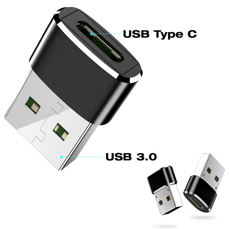 USB 3.0 zu USB-C (Thunderbolt 3) Adapter, 10er-Set, schwarz