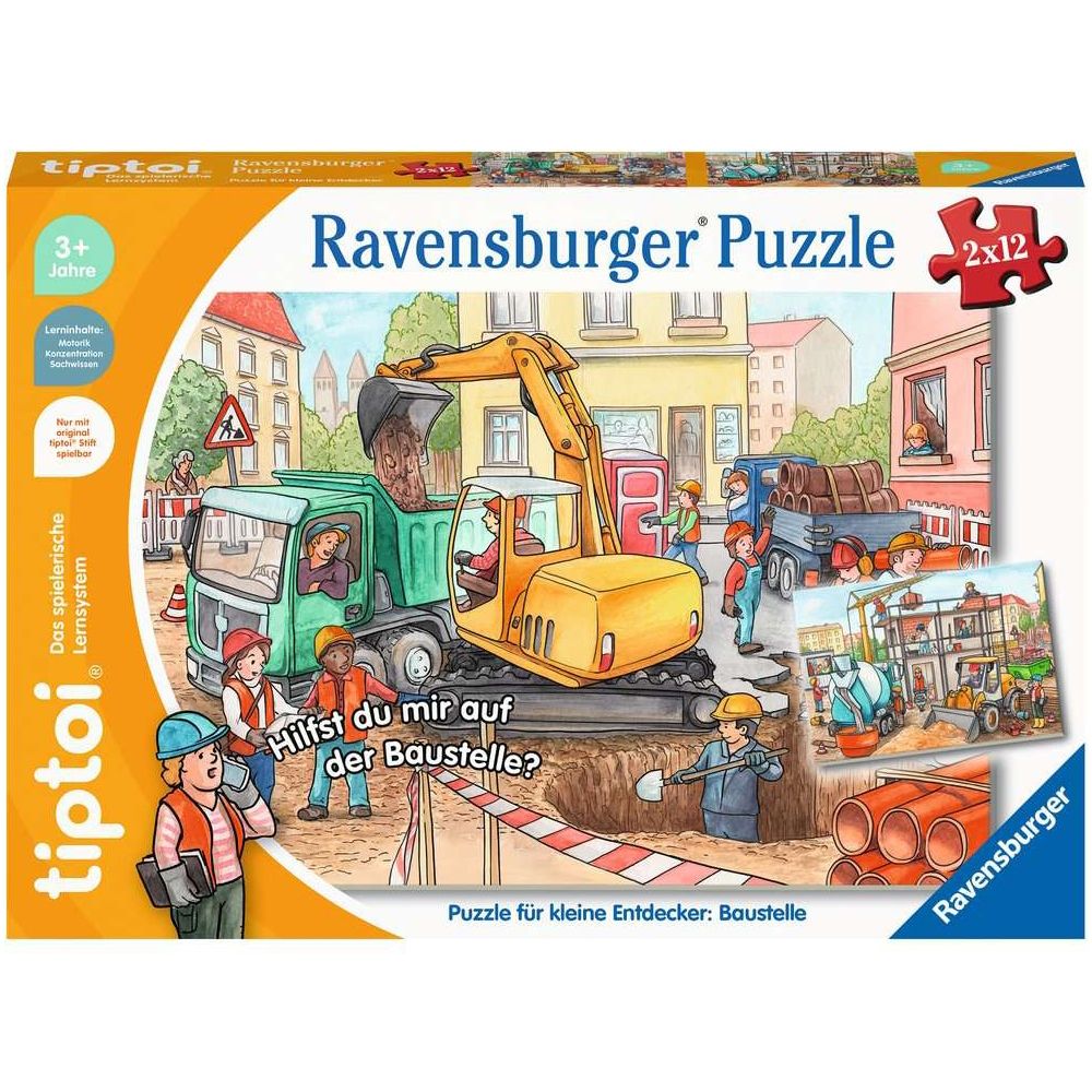 Ravensburger tiptoi® Puzzle for little explorers: Construction site