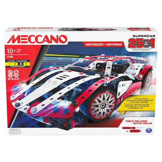 Meccano 25 Multimodel Supercar 343 pièces, (21202)