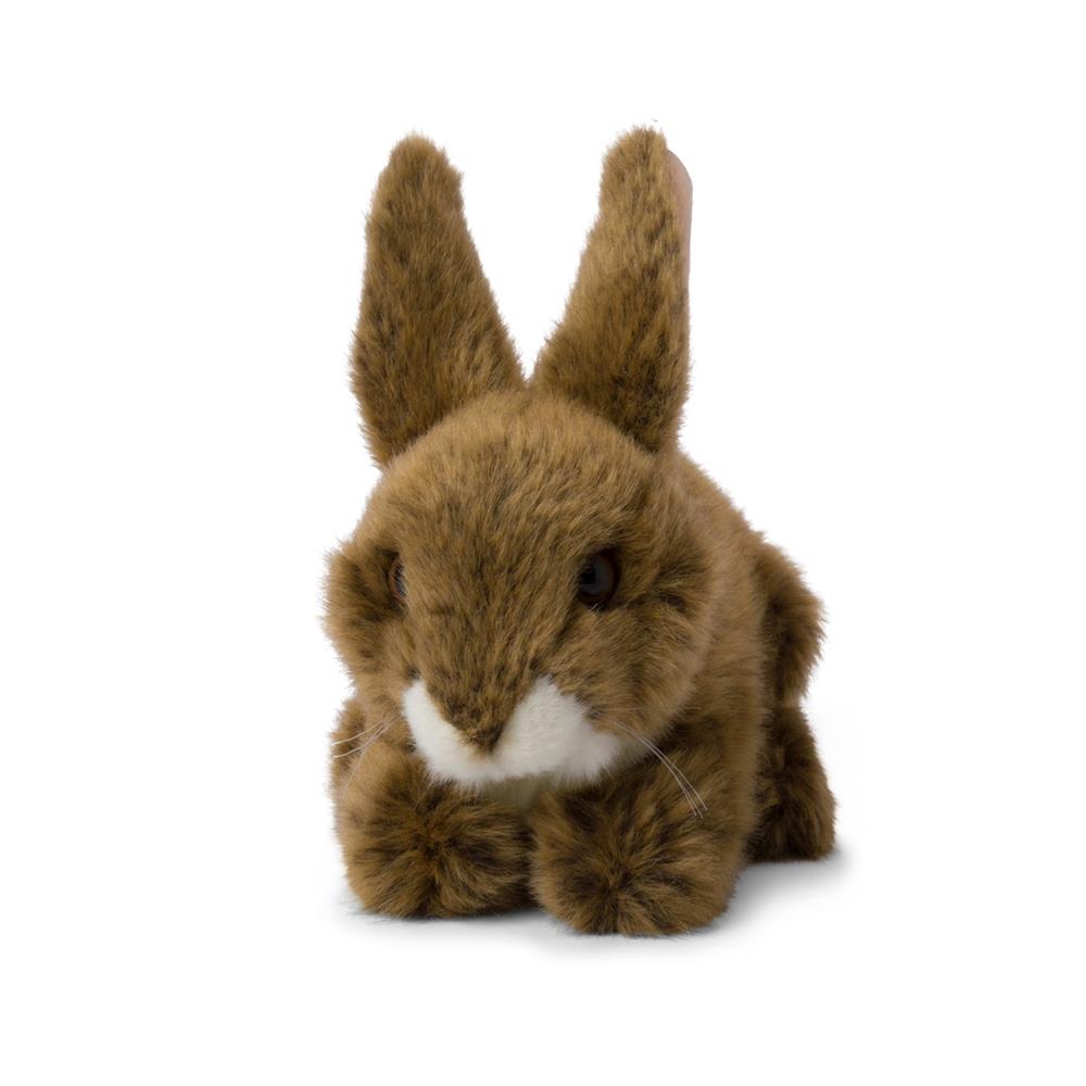 WWF peluche lapin marron couché 19 cm