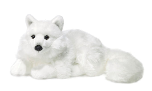 Peluche WWF renard arctique couché. 25 cm