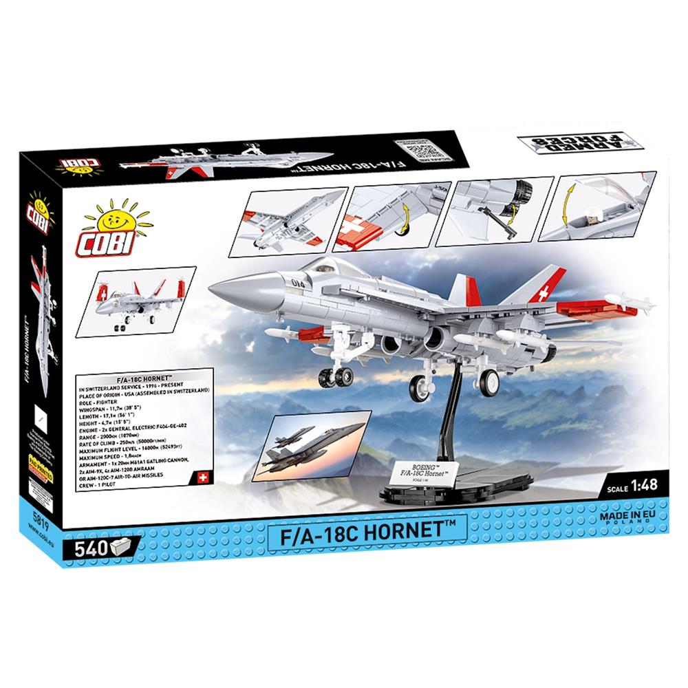 Cobi fighter jet Boeing F/A-18 Hornet / 540 pcs. Swiss Air Force version 1:48