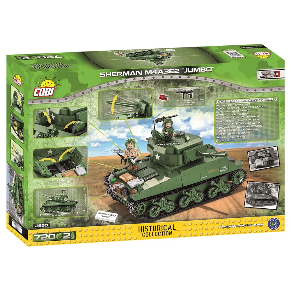 Cobi Panzer Sherman M4A3E2 Jumbo / 720 pcs.