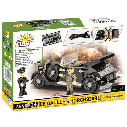 Cobi Oldtimer 1936 Horch 830 Cabrio / 244 pcs. General Charles de Gaulle's car