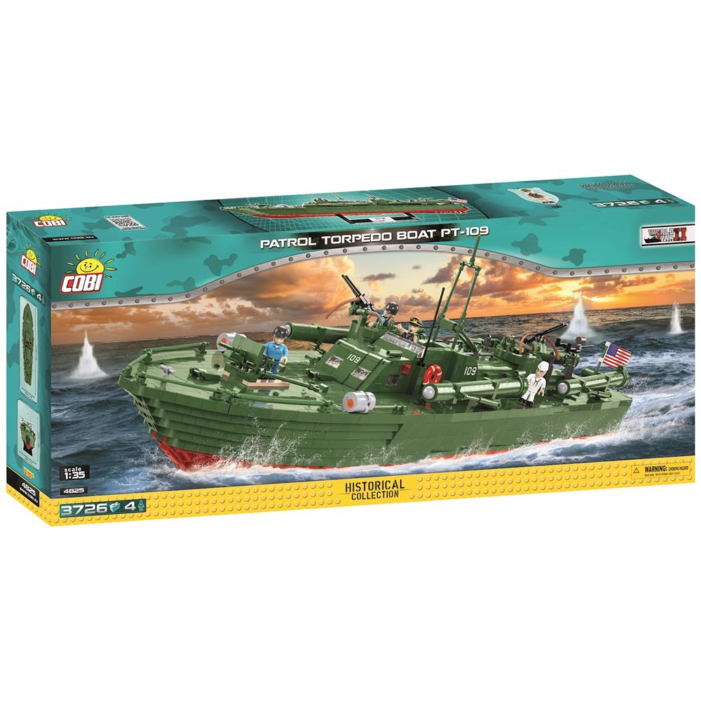 Bateau de patrouille Cobi PT-109 / 3726 pcs. Bateau lance-torpilles de patrouille