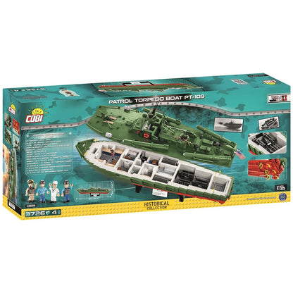 Bateau de patrouille Cobi PT-109 / 3726 pcs. Bateau lance-torpilles de patrouille