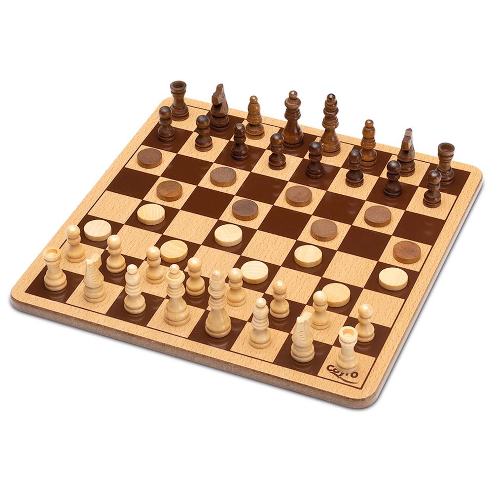 Cayro Games Chess / Checkers in metal box