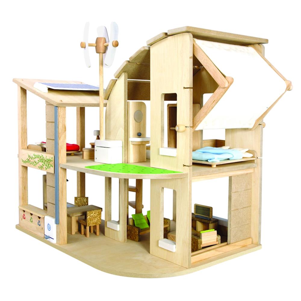 PlanToys dollhouse eco-style with furniture