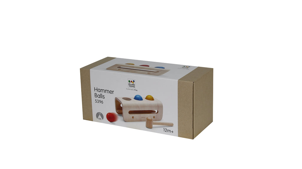 PlanToys Hammerbank mit Kugeln