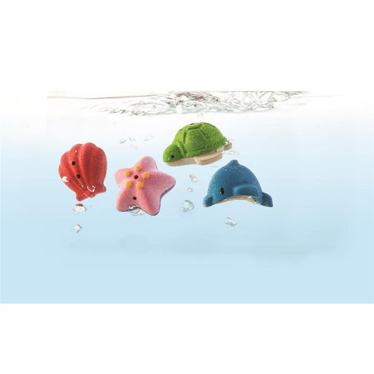 Ensemble de bain PlanToys - Quatre animaux marins