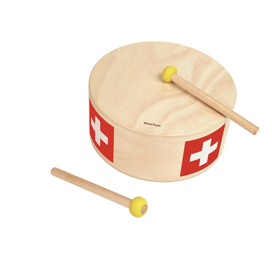 PlanToys Swiss rhythm drum including 2 drumsticks