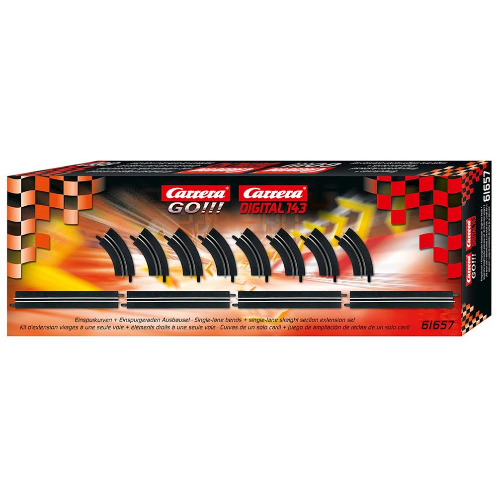 Carrera GO! Single-lane curve/straight 342 mm expansion set