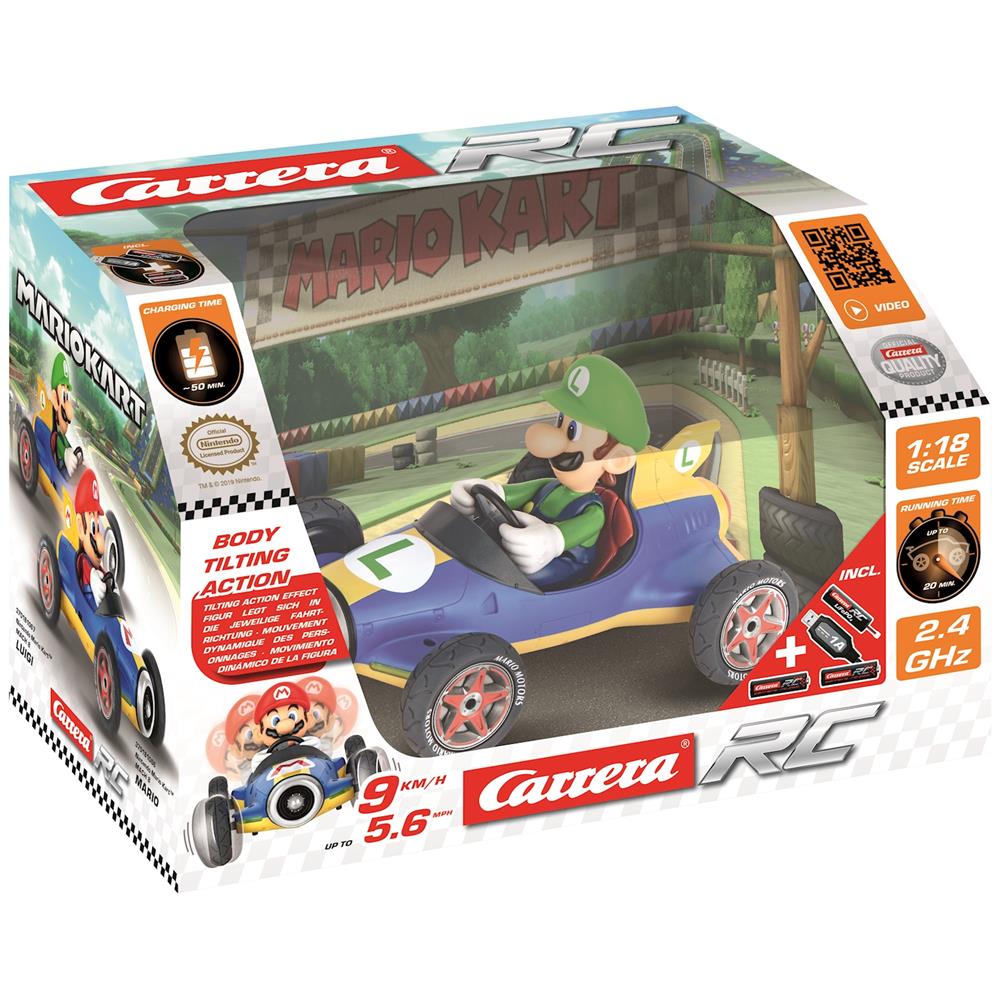 Carrera RC 1:18 Mario Kart Mach 8 Luigi R/C 2,4 GHz Fonction complète