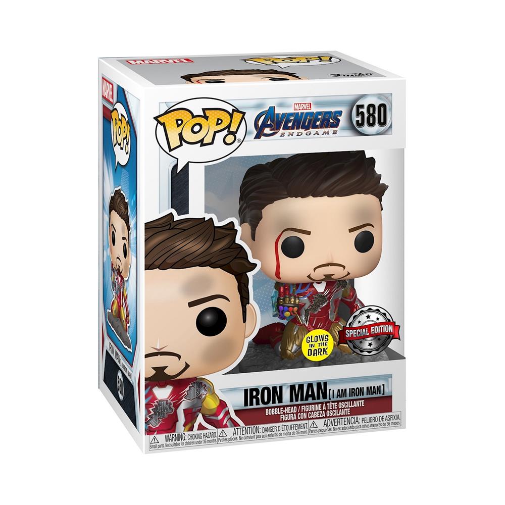 Funko POP Marvel Avenue. Endgame Iron Man Bobble Head / Brille dans le noir