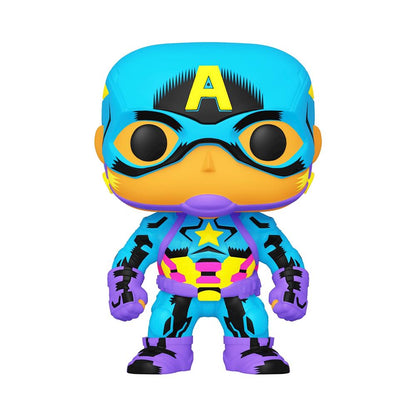 Funko POP Marvel Black L. Captain Amer Édition Spéciale / Bobble-Head