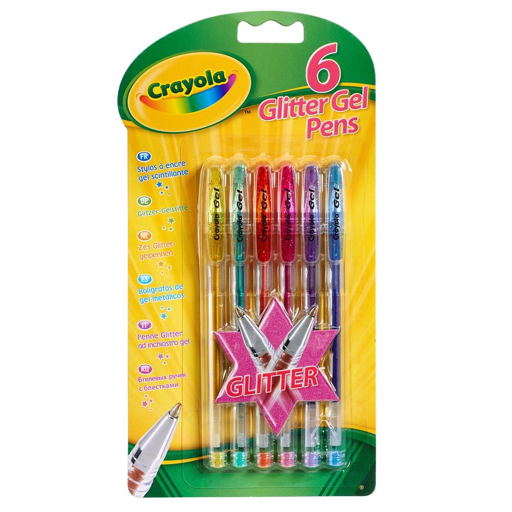 Crayola 6 stylos gel pailletés (6)