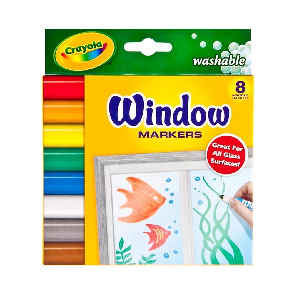 Crayola 8 crayons de couleur pour fenêtres (6)