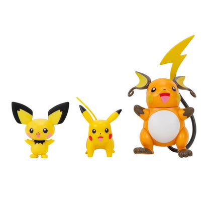 Pack Évolution Pokémon Select de Jazware Pichu, Pikachu, Raichu