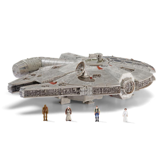 Jazwares Star Wars Millenium Falcon 22cm avec 4 figurines