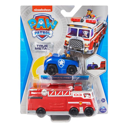 Spin Master True Metal Team Fire Truck (2) with Chase in police car