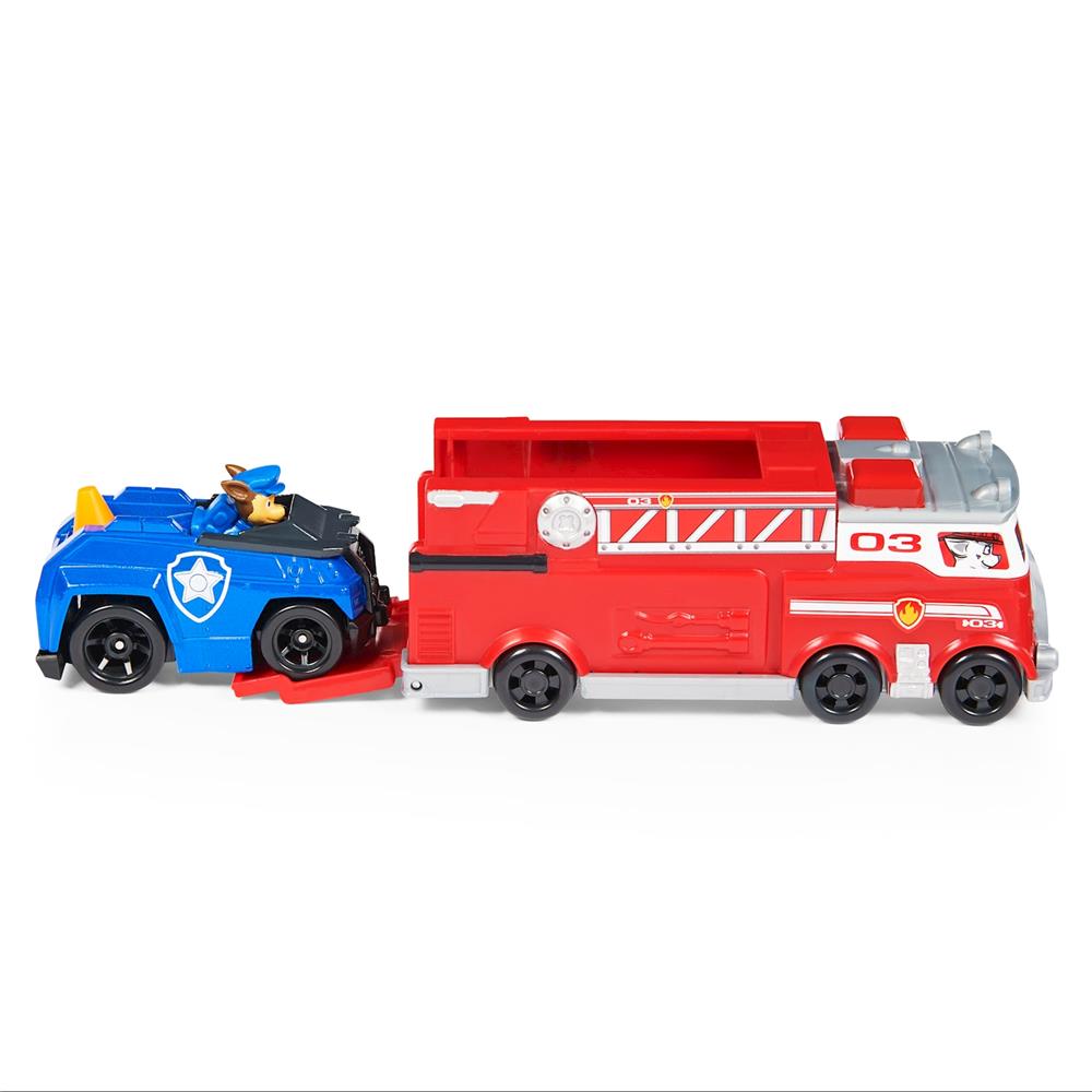 Spin Master True Metal Team Fire Truck (2) with Chase in police car