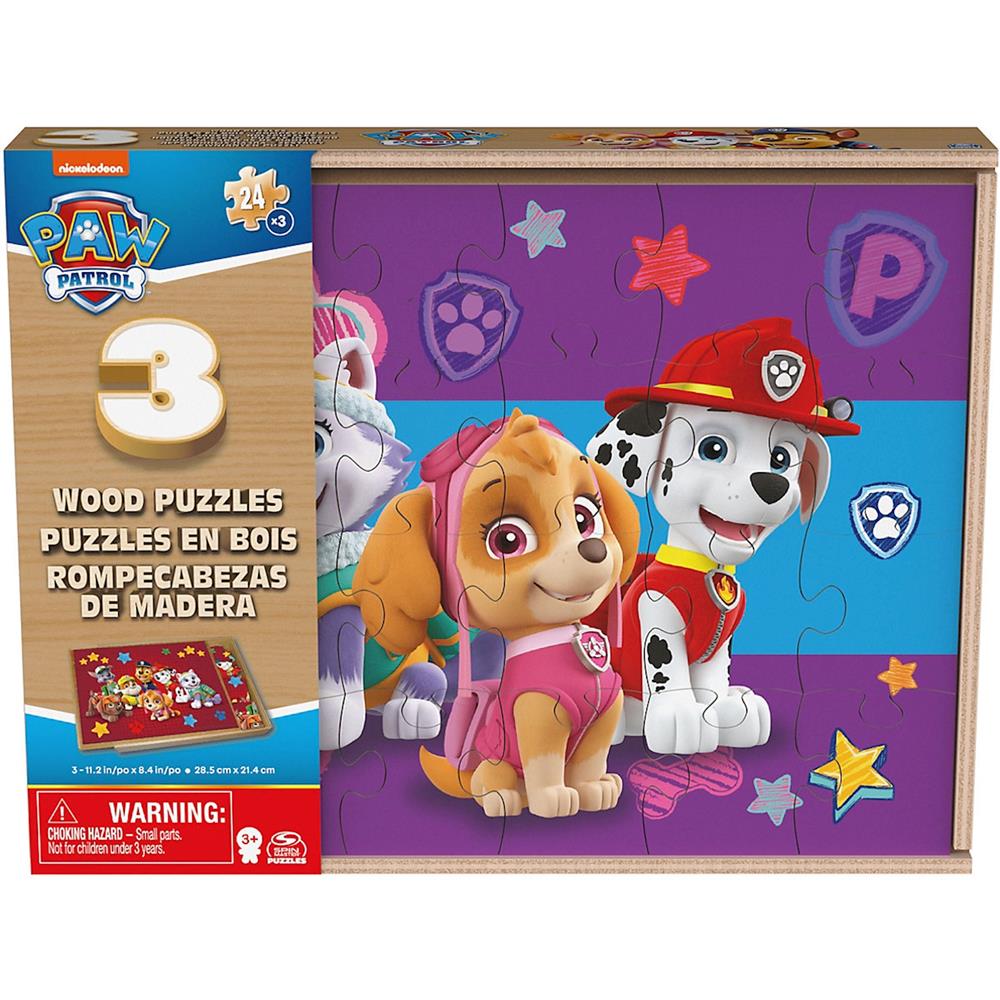 Spin Master Paw Patrol - Wooden Puzzle Set of 3