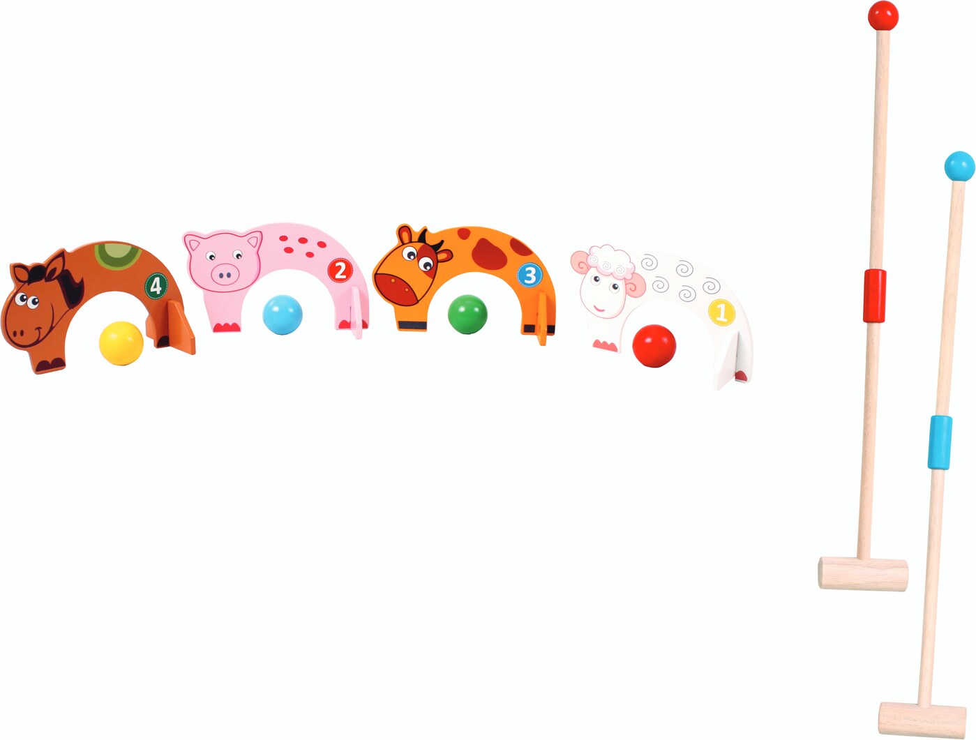 Spielba Kinder Krocket mit Tierfiguren