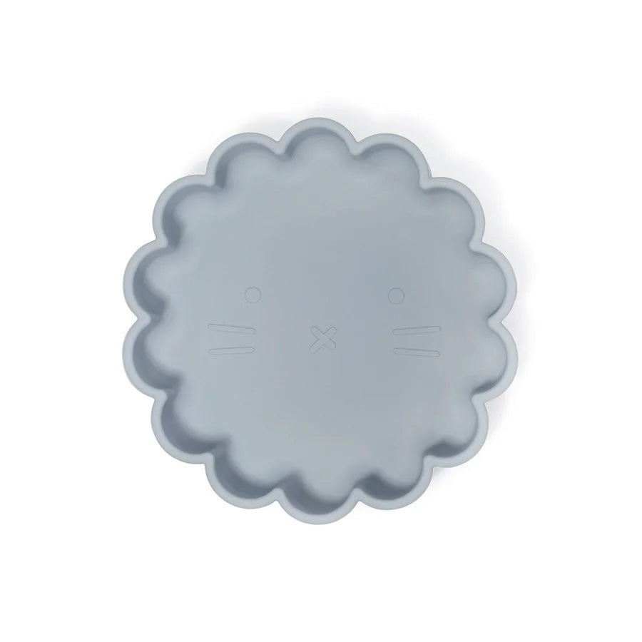 SOINA assiette en silicone Eden avec ventouse, gris perle