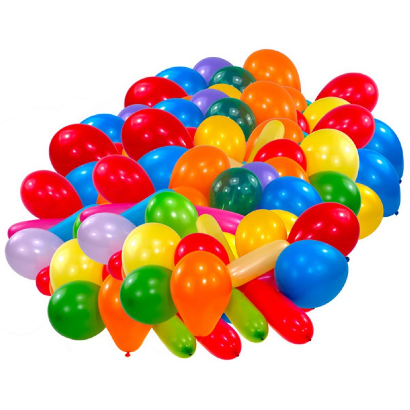 100 Ballone sortiert