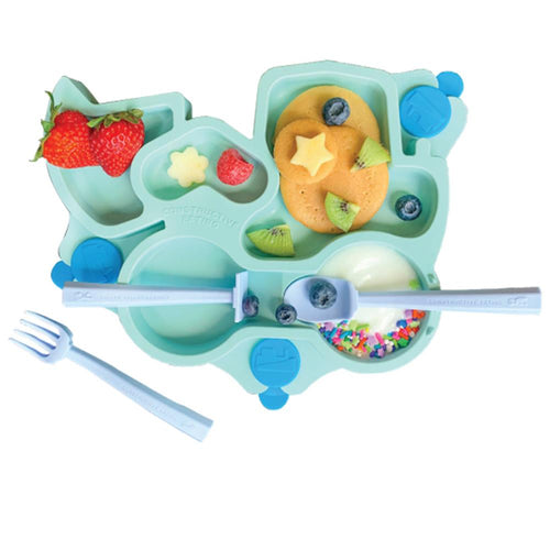 * Constructive Eating Baby Lastwagen Teller, blaugrün – Produktbild 1