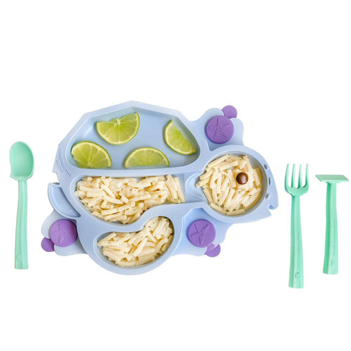 * Constructive Eating Baby Schildkröten Teller, violett – Produktbild 1