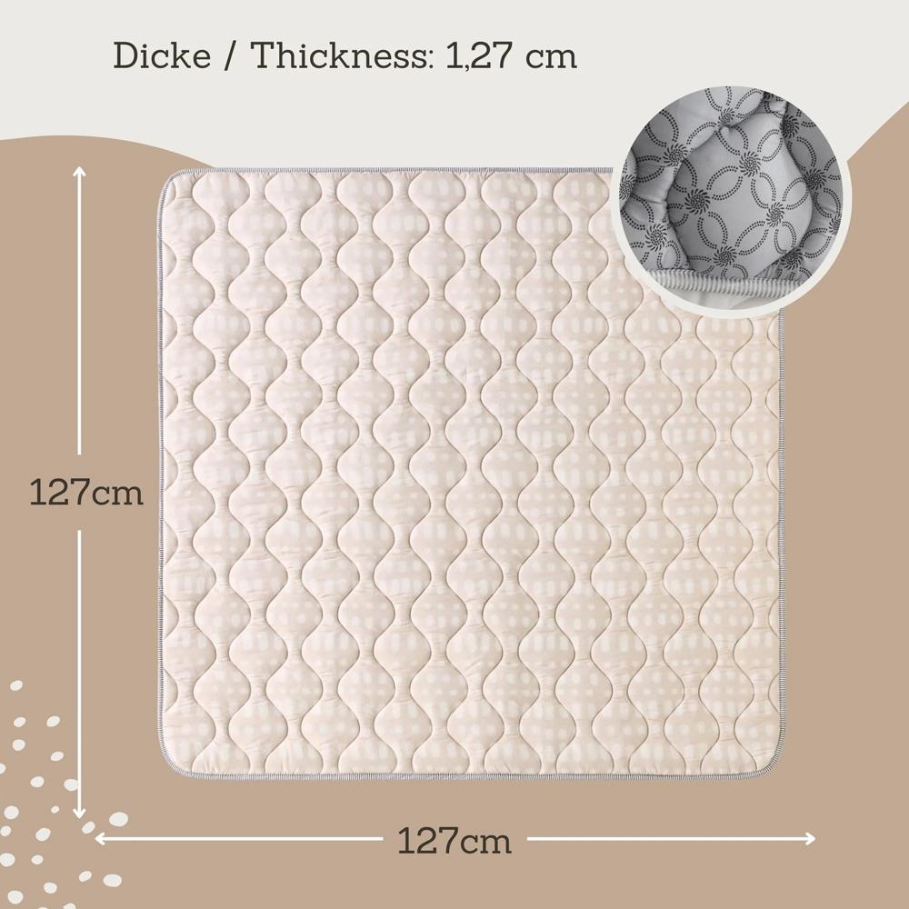 Tapis de jeu Hakuna Mat, Hygge, 1,27 x 1,27 m, beige