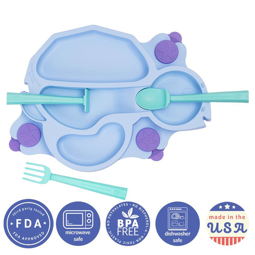 * Constructive Eating Baby Schildkröten Teller, violett – Produktbild 2