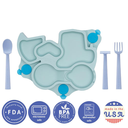 * Constructive Eating Baby Lastwagen Teller, blaugrün – Produktbild 2