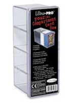 Ultra Pro 4-Compartment Clear Card Box (Up to 240 Cards)