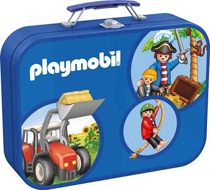 Schmidt Playmobil, coffret métal, 2 x 60 pièces, 2 x 100 pièces