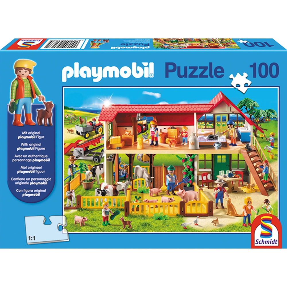 Puzzle Playmobil, Bauernhof, 100 Teile