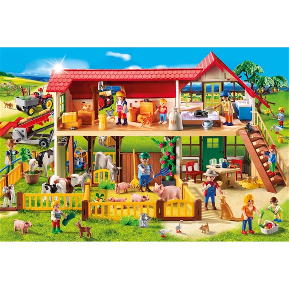 Puzzle Playmobil, Bauernhof, 100 Teile